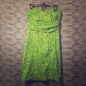 Size medium leopard green and black dress.